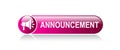 Announcement web button Royalty Free Stock Photo
