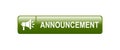 Announcement web button Royalty Free Stock Photo