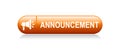 Announcement web button Royalty Free Stock Photo