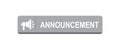 Announcement web button Royalty Free Stock Photo