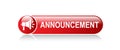 Announcement web button Royalty Free Stock Photo