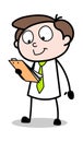 Announcing Instructions - Office Businessman Employee Cartoon Vector Illustration