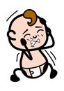 Annoyed Baby Cartoon Royalty Free Stock Photo