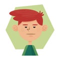 annoyed boy. Vector illustration decorative design Royalty Free Stock Photo