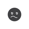 Annoyed emoji face vector icon Royalty Free Stock Photo