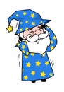 Annoyed Wizard Cartoon Royalty Free Stock Photo