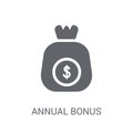 Annual bonus icon. Trendy Annual bonus logo concept on white background from business collection