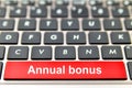 Annual bonus word on computer space bar