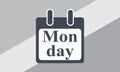 Monday Event Date Vector icon, Calendar date icon. Royalty Free Stock Photo