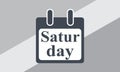 Saturday Event Date Vector icon, Calendar date icon. Royalty Free Stock Photo