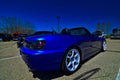 Blue sport coupe convertible at the AEC car show in Platteville May 7th 2022 Royalty Free Stock Photo