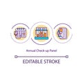 Annual check up panel concept icon