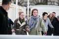 Annual Christmas Ice Rink at the Historic Somerset House Royalty Free Stock Photo