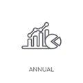 Annual equivalent rate (AER) linear icon. Modern outline Annual