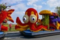 Flower Parade with giant flower statues in Lisse the Netherlands