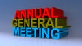 Annual general meeting on blue