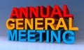 Annual general meeting on blue