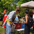 The annual Great Glebe Garage sale in Ottawa, Canada Royalty Free Stock Photo