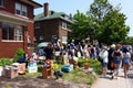 The annual Great Glebe Garage sale in Ottawa, Canada Royalty Free Stock Photo