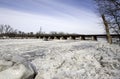 Ice Jams on the Mohawk River Royalty Free Stock Photo