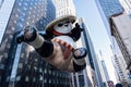 Annual Macy\'s Thanksgiving Parade on 6th Avenue. Kung Fu Panda Balloon