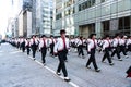 Annual Macy\'s Thanksgiving Parade on 6th Avenue. Raiderland Texas band