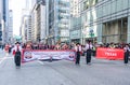 Annual Macy\'s Thanksgiving Parade on 6th Avenue. Raiderland Texas band