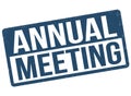 Annual meeting grunge rubber stamp