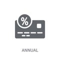 Annual percentage rate (APR) icon. Trendy Annual percentage rate