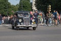 The annual rally of vintage cars Mille Miglia in Brescia, Lombardy, Italy Royalty Free Stock Photo