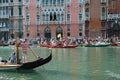 The Annual Regatta down the Grand Canal in Venice Italy