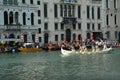 The Annual Regatta down the Grand Canal in Venice Italy