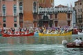 The Annual Regatta down the Grand Canal in Venice Italy