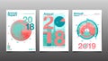 Annual report 2018,2019,2020 ,cover brochure design template , abstract background, vector.