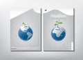 Annual report brochure flyer design template. Eco image. Royalty Free Stock Photo