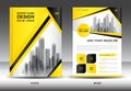 Annual report brochure flyer template, Yellow cover design Royalty Free Stock Photo