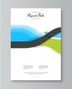 Annual report cover design. book, brochure template with sample