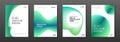 Annual report cover design templates set for business