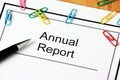 Annual Report Document Royalty Free Stock Photo