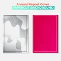 Annual Report Modern design Papercut red and gray background abstract Vector.Used design presentations,