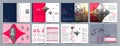 Corporate business presentation guide brochure template, Annual report, 16 page minimalist flat geometric business brochure design
