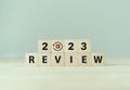 2023 Annual review, business and customer review. Royalty Free Stock Photo
