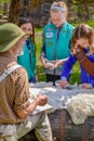 Girl Scouts at Sheep Shearing at Old World Wisconsin