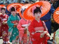 Annual traditional parade of geisha in Japan