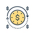 Color illustration icon for Annuities, annuity and financial Royalty Free Stock Photo