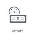 Annuity icon from Annuity collection. Royalty Free Stock Photo