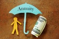 Annuity umbrella Royalty Free Stock Photo