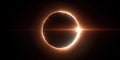 Annular eclipse with bright ring of fire effect. Royalty Free Stock Photo