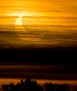 Annular eclipse over Montreal sky Royalty Free Stock Photo