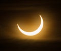 Annular eclipse over Montreal sky Royalty Free Stock Photo